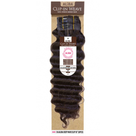 Janet Collection 100% Virgin Human Hair 11A Aliba Clip-In Deep Weave 14" 8pc